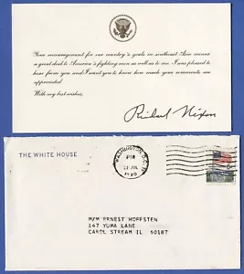 US 1970 White House cover + enclosure from President Nixon - Vietnam War - Picture 1 of 1