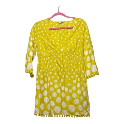 Women's Boden Yellow polka dot swim coverup, size 6 petite - Image 1 of 4