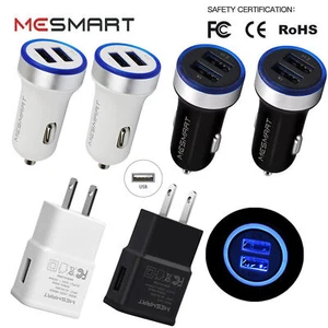 18W Wall Home Charger Dual USB Port Car Charger For Samsung Galaxy S25 S24 S23 - Picture 1 of 18