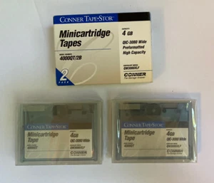 NEW SEALED 2pk Conner 4000QT 4GB Data Tape MiniCartridge QIC-3080 Wide QW3080XLF - Picture 1 of 10