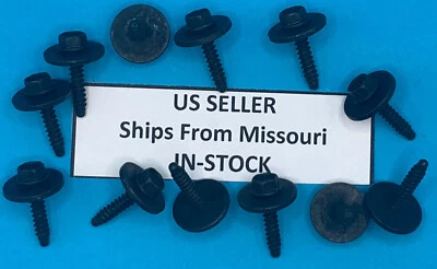 Bag of 12- Black Sems Screw 4.2-1.41 x 20mm 7mm For Chevrolet Chevy GM 11570498 - Image 1 of 4