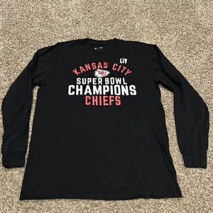 NFL Kansas City Chiefs Super Bowl Champs Men’s L Long Sleeve Shirt B27 - Picture 1 of 5