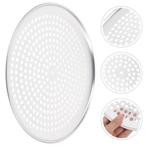 Oven With Holes Perforated Stainless Steel Round Pizza Tray Bakeware - Picture 1 of 12