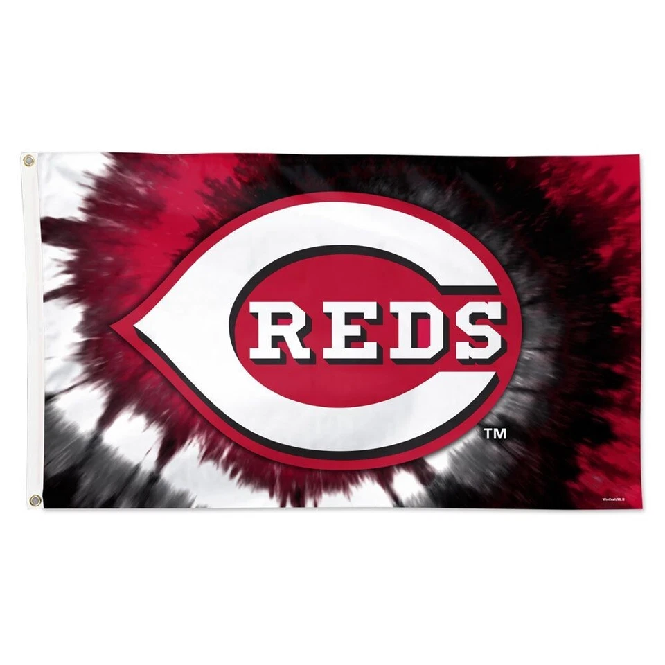 CINCINNATI REDS TIE DYE 3'X5' DELUXE FLAG NEW WINCRAFT 😎 - Image 1 of 1