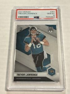 2021 PANINI MOSAIC TREVOR LAWRENCE #301 ROOKIE PSA 10 JAGUARS (EC)