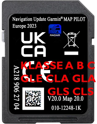 MAP NAVIGATION KARTE MERCEDES GARMIN MAP A218 V20 EU A B C E GLS GLE CLA GLA GLC - Bild 1 von 2