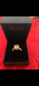 4 Carat White Sapphire ENGAGEMENT RING Size 9