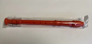 Neue rote Blockflöte Kunststoff Länge ca. 30 cm Flöte - Bild 1 von 2