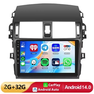 9'' For Toyota Corolla 2009-2013 Apple CarPlay Android 14 Car Stereo Radio 2+32G - Picture 1 of 14