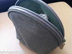 Blue Creme de La mer denim Cosmetic bag make-up genuine and new Posh sparkly! - Picture 1 of 4