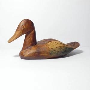 Vintage handgeschnitzte Holz primitive Volkskunst 6 3/4" Ente - Bild 1 von 13