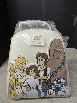 Mochila Loungefly Parques Disney Star Wars Alianza Rebelde R2-D2 Chewbacca Nueva Foto 1 de 4