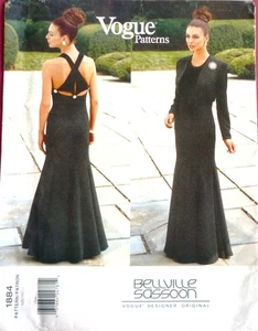 Vogue 1884 pattern sizes 8-12 uncut Bellville Sassoon evening dress jacket - Picture 1 of 2