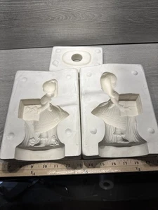 Vintage Air Capital Girl With Present 620 Ceramic Slip Mold - Picture 1 of 8