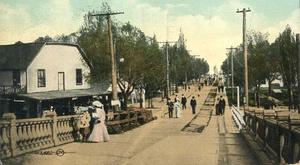Postal de People on Main Street Centre Island Toronto Ontario Canadá 1912 - Imagen 1 de 2