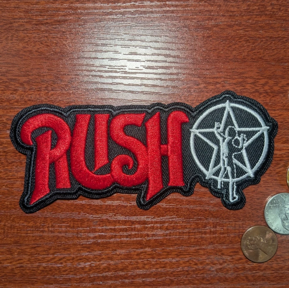 Rush Band Patch 90s Hard Progressive Rock Metal Embroidered Iron On 2.25x5.25” - Image 1 of 3