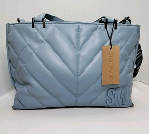 BMARIN BLUE Steve Madden Tote With Hangoff NWT PURSE CROSSBODY - Picture 1 of 8
