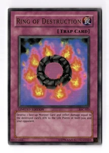 Ring of Destruction IOC-SE3 Ultra Rare Holo Limited Vintage YuGiOh Card LP/NM - Picture 1 of 2