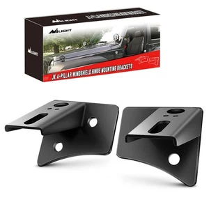 - 90026B 2PCS Jeep JK A-Pillar Staffe di Montaggio Cerniera Parabrezza per Fuoristrada... - Foto 1 di 7