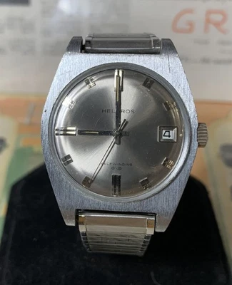 C@@L 1960s Helbros 17J 35mm Gents Selfwinding w/Date PUW 1361 RUNS- EzFix- CLEAN - Image 1 of 4