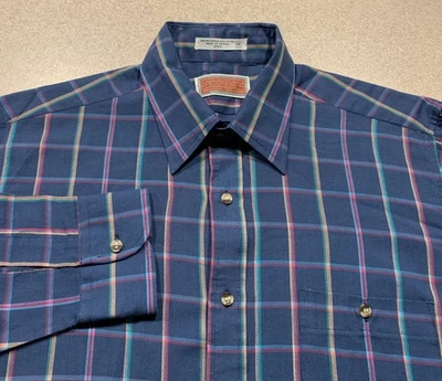 Vintage Bloomingdale’s The Men’s Store Medium Long Sleeve Button Shirt Plaid - Image 1 of 4