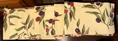 4 manteles individuales de tela con rama de olivo mediterránea floral oliva 4 servilletas de tela Foto 1 de 4