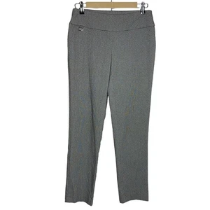 Lisette Hose Damen 4 schwarz weiß kariert Pull On Knöchel Ponte Strick Stretch Büro - Bild 1 von 9