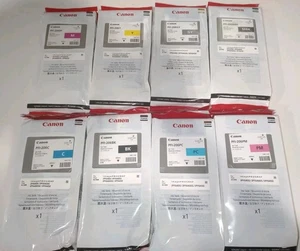 8 OEM Canon PFI-206 C,M,Y,GY,MBK,Bk,PC,PM Ink Tanks For iPF6400 EXP. 10/25-11/25 - Picture 1 of 2