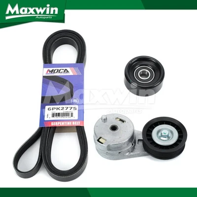 Serpentine Belt Component Kit Fit Chevrolet Malibu Impala Pontiac G6 Saturn Foto 1 de 4