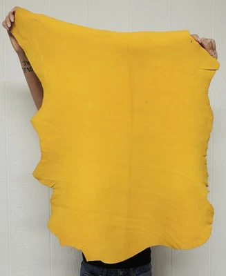 GOLD Buckskin Leather Hide for Native Crafts Clothing Pipe Flute Bags Laces - Image 1 of 2
