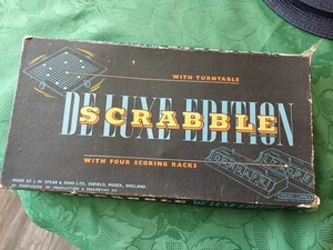 Spears Scrabble gioco da tavolo vintage edizione deluxe con giradischi completo anni 50 - Foto 1 di 7