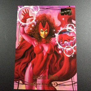 /1999 Scarlet Witch Gold Foil 5x7 Marvel Masterpieces XL Oversized Card 2023 - Picture 1 of 13