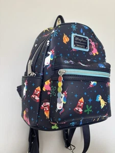 Mini mochila Loungefly Inside Out exclusiva de los parques de Disney azul marino - Imagen 1 de 12