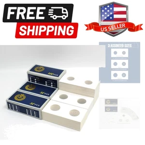 200 Stück Münzflips in 3 Größen 。Münzflips 2x2 für Penny (Groschen)、Nickel、Viertel。C... - Bild 1 von 7