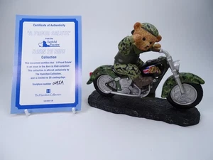 The Hamilton Collection Faithful Fuzzies Born To Ride Proud Salute Biker Figure - Picture 1 of 18