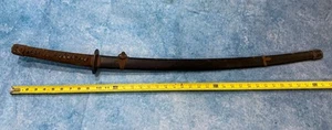 WW2 JAPANESE OFFICERS GUNTO GENDITO SWORD with Scabbard. 37” - Picture 1 of 8