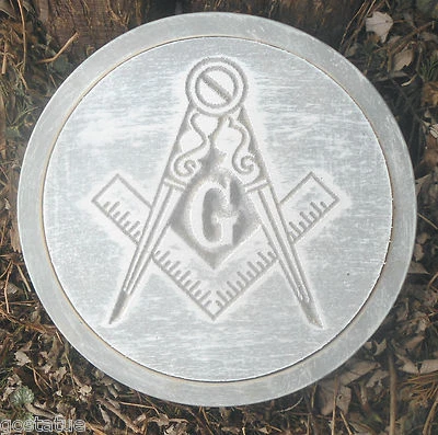 Mason stepping stone plastic mold plaster concrete Masonic mould 12" x 1.5" Foto 1 de 3