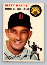 1954 Topps #88 Matt Batts VGEX-EX Detroit Tigers Baseball Card