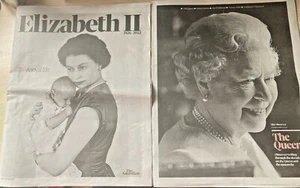 New 2 x Queen Elizabeth II Death Supplement - Guardian 40 Page Observer 14 Page - Picture 1 of 8