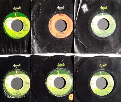 McCartney Wings Apple 7" Vinyl 45 Jacksonville Another Hi Helen Jet Band Juniors - Image 1 of 4