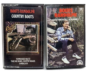 Country Boots & Sentimental Journy by Boots Randolph Music Cassette Lot - Picture 1 of 7