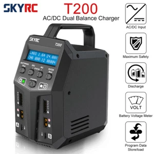 SKYRC T200 AC/DC Lipo Akku Dual Balance Ladegerät Entlader für RC Auto Akku - Picture 1 of 13