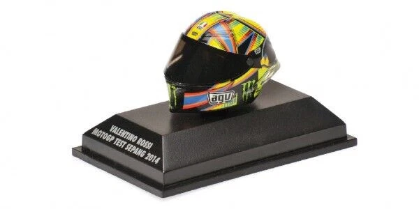 1 8 Minichamps Agv Helmet Moto GP Test Sepang Rossi 2014