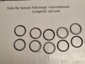 10x Kugelkranz Lenkkopflager orig.DDR Bestand Simson KR,S51 andere Vögel unbenut - Bild 1 von 1