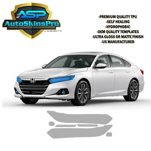 21-22 Honda Accord película transparente de protección de faros precortados cabezal de PPF, poliuretano termoplástico antiniebla - Imagen 1 de 6
