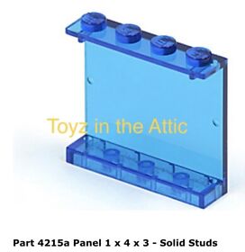 Lego 1x 4215a Trans-Dark Blue Panel 1 x 4 x 3 - Solid Studs 6931 6959