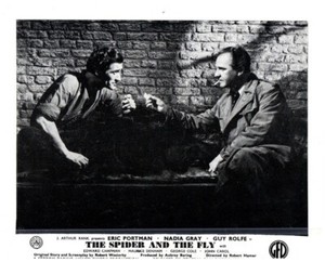 The Spider and the Fly Original Lobby Card Eric Portman Guy Rolfe smoking 1949