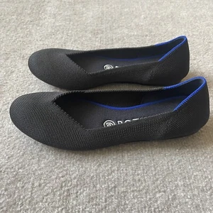 Rothy’s Damenschuhe Größe 7,5 schwarz flache runde Spitze Freizeit Strick Ballerinas - Bild 1 von 14