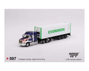 Mini GT Western Star 49X w/ 40' Reefer Container Evergreen (2024 Limited Edition - Picture 1 of 6