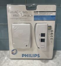 Philips Wireless Phone Modem Jack System PH0900 Turn AC Outlets to Phone Jacks!